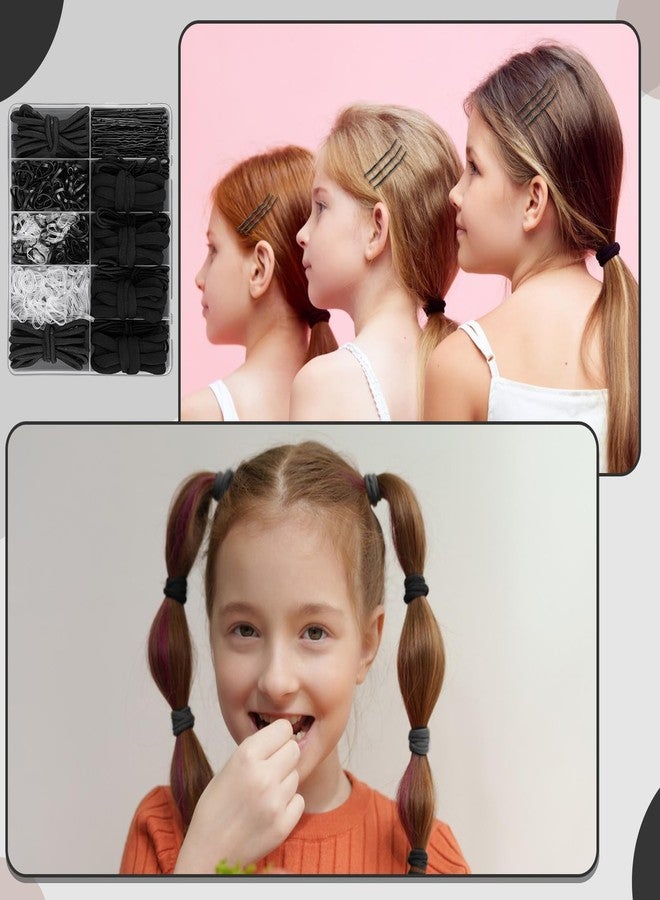 ProSuites 735 Pcs Black Hair Ties and Bobby Pins Set, Clear Elastic Bands, No Damage Hair Accessories for Thick Hair, Women and Girls - Image 4